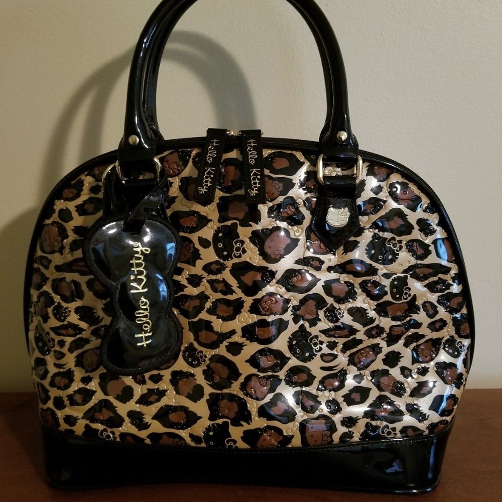 SANRIO -HELLO-KITTY-LEOPARD-DOME-BAG-SATCHEL